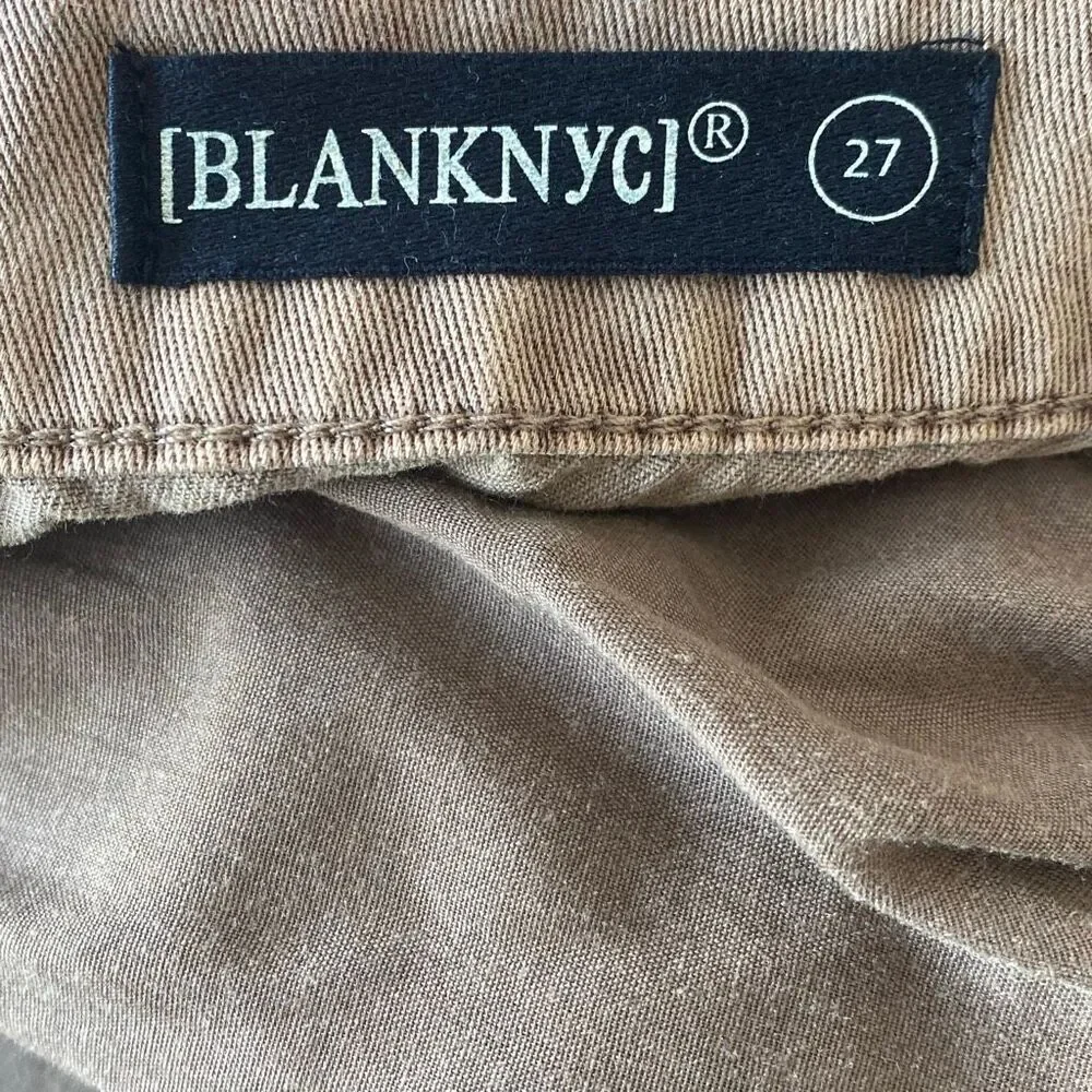 Blank NYC Light Brown Denim Balloon Mini Skirt Size 27 NWT